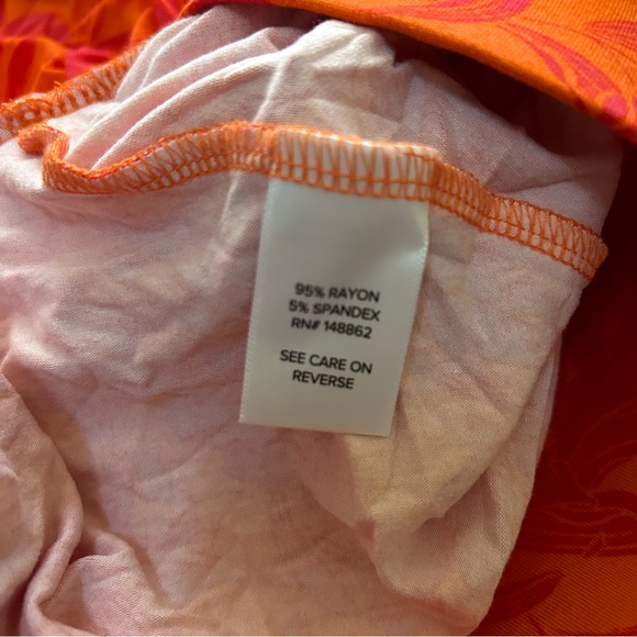 Torrid Handkerchief Hem Skirt - Super Soft Floral Orange - 4X - Picture 4 of 7